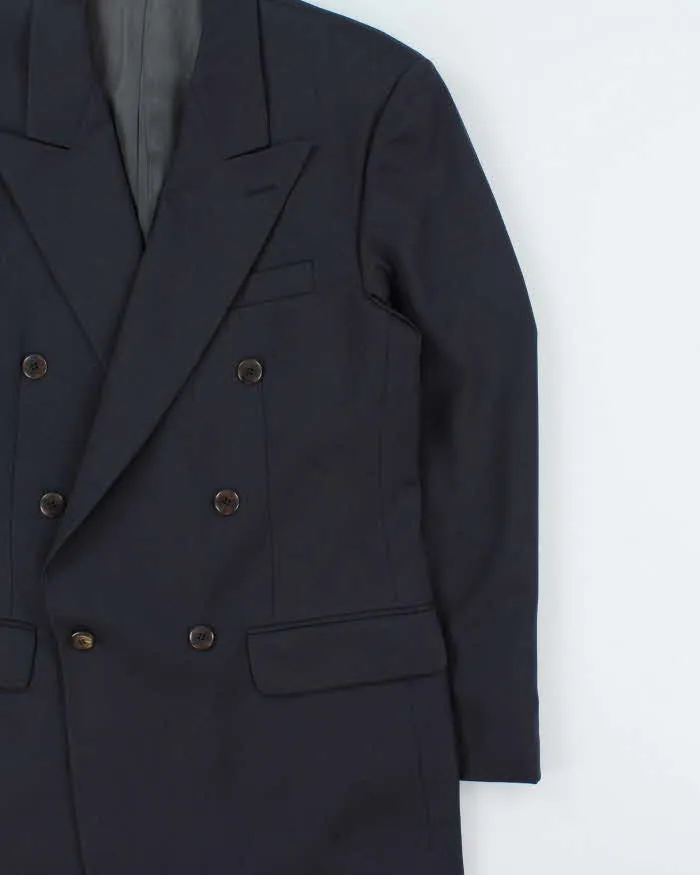 Vintage 1990s Yves Saint Laurent Navy Wool Double Breasted Blazer - M sold by Rokit product image thumbnail 3
