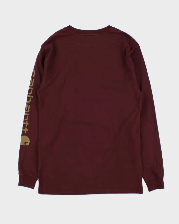 Vintage Carhartt Logo Loose Fit Long Sleeve Crewneck T-Shirt - S sold by Rokit product image thumbnail 2