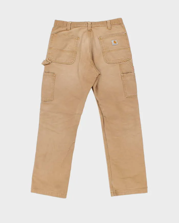 Vintage Carhartt Double Front Desert Tan Relaxed Fit Distressed Workwear Trousers - W32 L30 sold by Rokit product image thumbnail 2