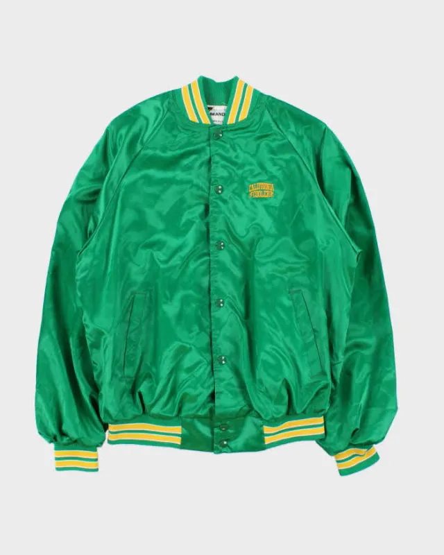 Vintage 80s K-Brand California Coolers Satin Bomber Jacket - L made by Rokit