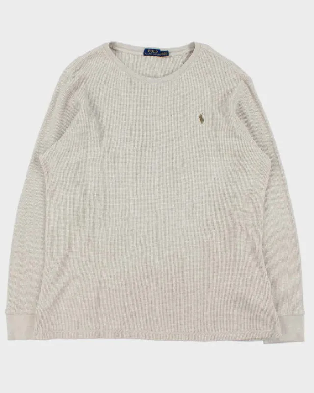 Vintage Polo Ralph Lauren Classic Fit Long Sleeve Waffle T-Shirt - XXL sold by Rokit