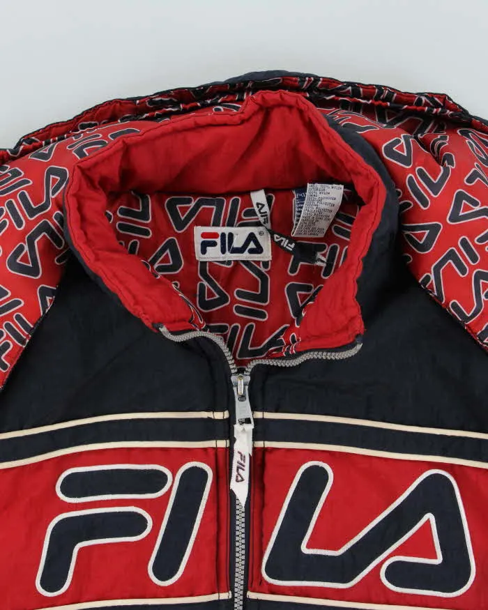 Vintage 90s Fila Padded Hooded Jacket - M sold by Rokit product image thumbnail 4