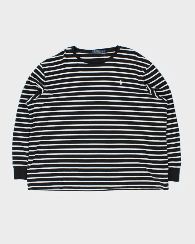 Vintage Ralph Lauren Oversized Stripe Long Sleeve T-shirt - XXL sold by Rokit