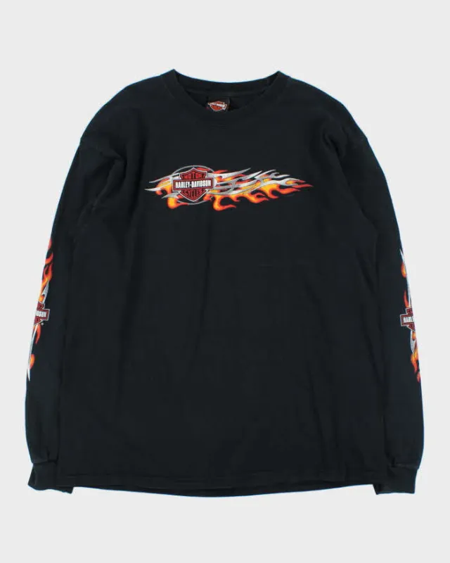 Vintage Y2K 2003 Harley Davidson Flame Long Sleeve T-shirt - XL made by Harley-Davidson