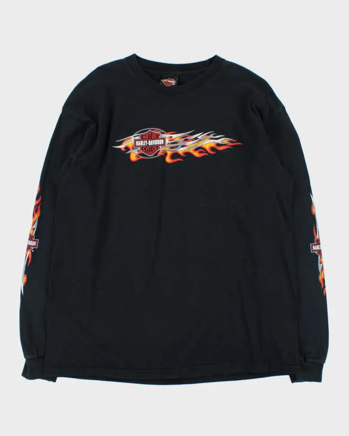 Vintage Y2K 2003 Harley Davidson Flame Long Sleeve T-shirt - XL sold by Rokit