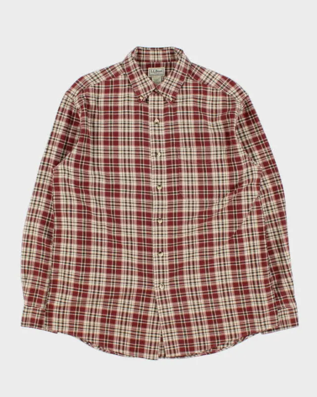 Vintage 00s L.L.Bean Plaid Long Sleeve Flannel Shirt - M made by L.L. Bean