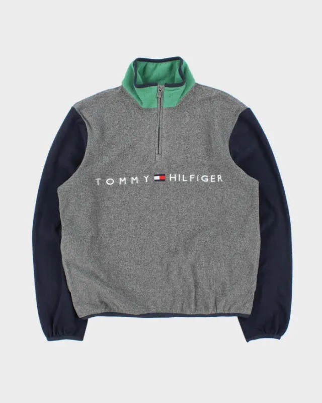 Vintage Tommy Hilfiger Spell out Quarter-zip Fleece - M sold by Rokit