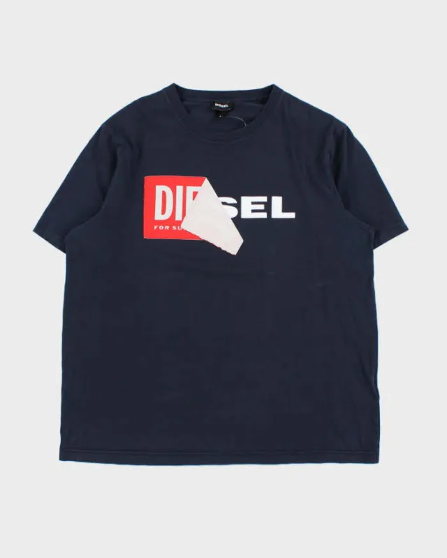 Vintage Diesel Peel Spell Out Crewneck T-shirt - L made by Diesel