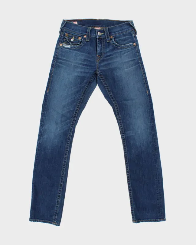 Vintage True Religion Women's Ricky Flap Denim Slim Straight Leg Jeans - W30 L33 sold by Rokit