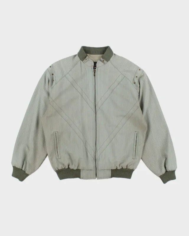 Vintage Striped Harrington Jacket - L made by Rokit