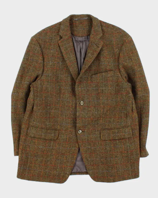 Vintage 1990s Harris Tweed Hand Woven Wool Single Breasted Blazer - XXL made by Rokit