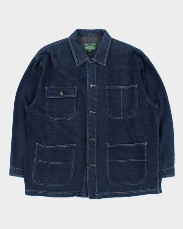 Vintage Y2K 00s Has'Been Japanese Indigo Denim Chore Jacket - L sold by Rokit