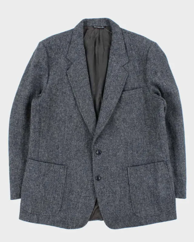 Vintage 1980s Harris Tweed Hand Woven Speckled Wool Blazer - XL made by Rokit