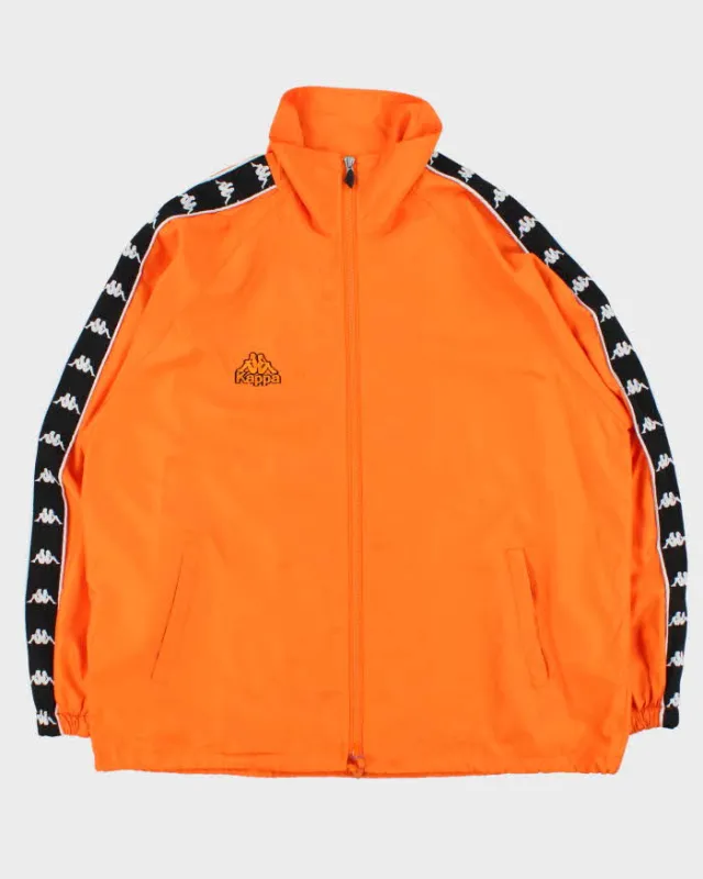 Vintage 1990s Kappa Embroidered Spell Out Soft Shell Windbreaker Jacket - L sold by Rokit