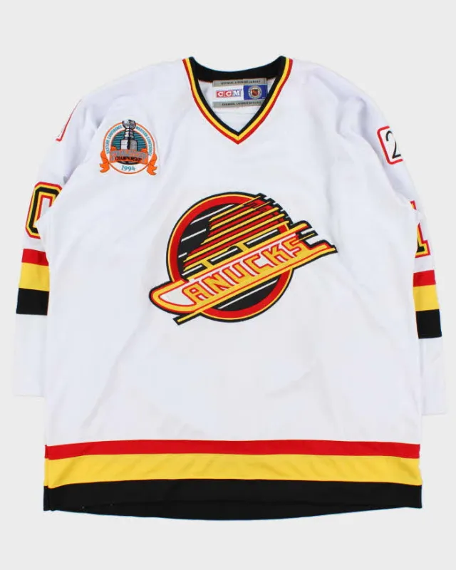 Vintage 1994 CCM Vancouver Canucks Stanley Cup Champions 'Bure' NHL Jersey - XXL sold by Rokit