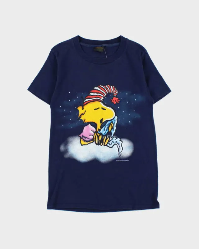 Vintage 1980s Peanuts Sleepy Snoopy Single Stitch Crewneck T-Shirt - S sold by Rokit