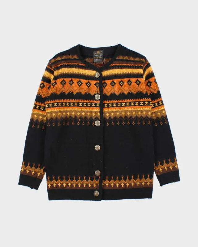 Vintage 1970s Norvyk Ren Dale Women's Nordic Wool Ski Cardigan - S sold by Rokit