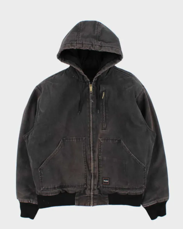 Vintage Walls ThermaInsulated Quilt Lined Canvas Hooded Workwear Bomber Jacket - M sold by Rokit