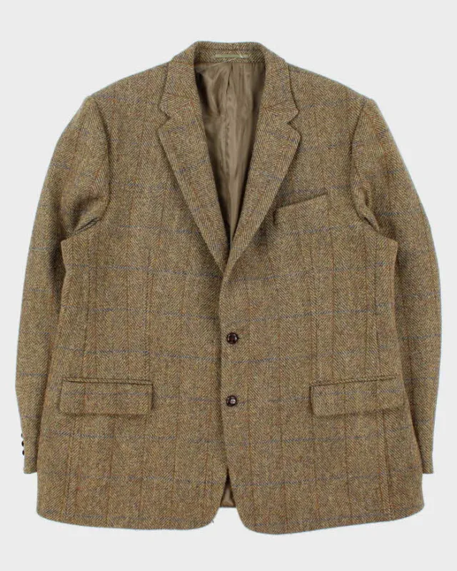 Vintage 00s Harris Tweed Hand Woven Wool Single Breasted Blazer - XXL sold by Rokit
