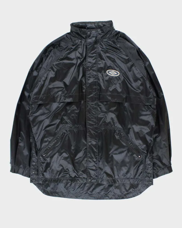 Vintage 1990s Umbro Spell Out Hooded Oversized Waterproof Jacket - XL made by Umbro