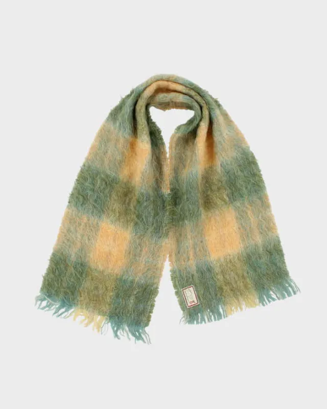 Vintage 60s Andrew Stewart Mohair & Wool Check Scarf sold by Rokit