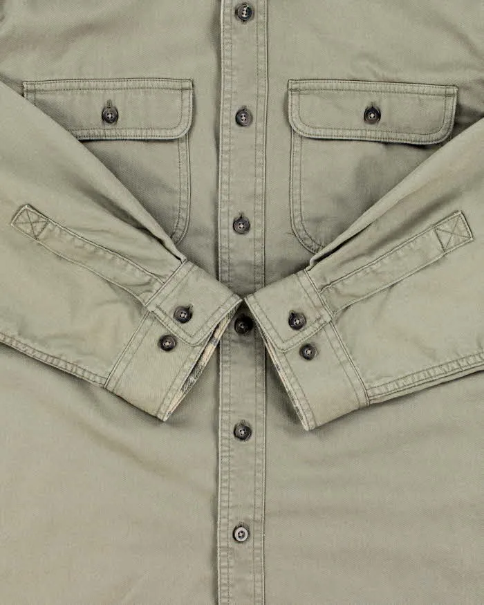 Vintage 00s L.L.Bean Khaki Blanket Lined Long Sleeve Workwear Shirt - XXL sold by Rokit product image thumbnail 4