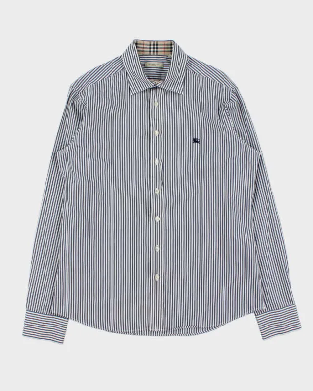Vintage Y2K 00s Burberry Nova Check Lined Striped Long Sleeve Shirt - L sold by Rokit