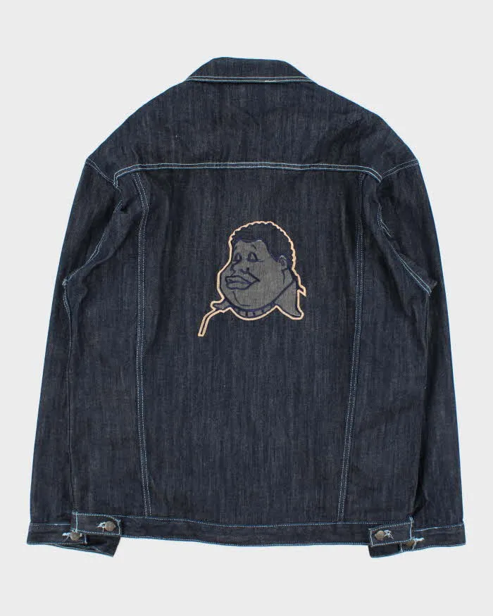 Vintage 1990s Oversized Contrast Stitch Raw Japanese Denim Jacket - L sold by Rokit product image thumbnail 2