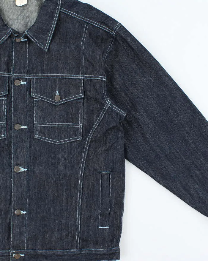 Vintage 1990s Oversized Contrast Stitch Raw Japanese Denim Jacket - L sold by Rokit product image thumbnail 3