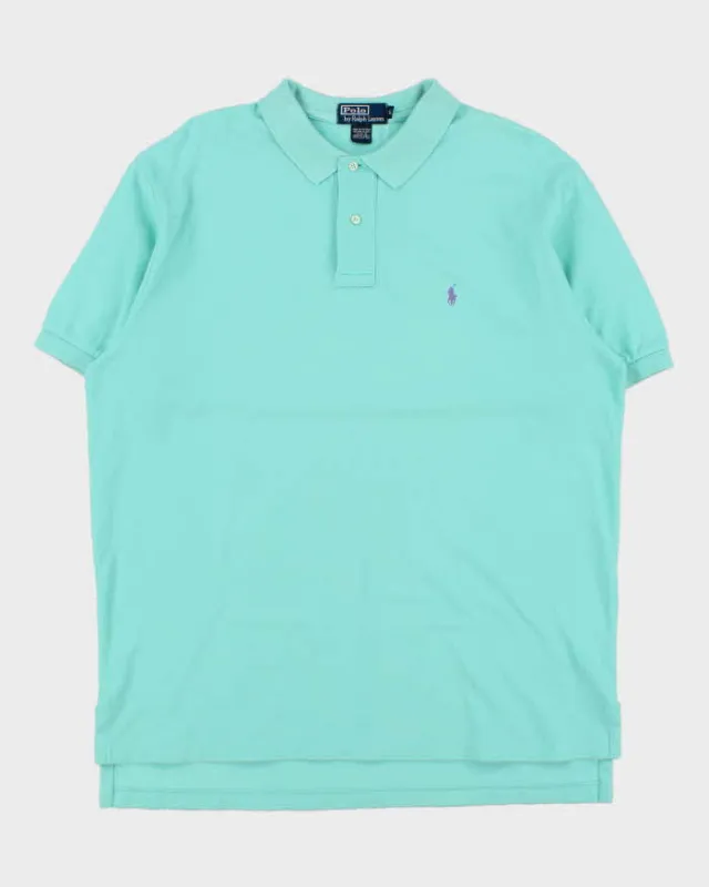 Vintage Y2K 00s Polo Ralph Lauren Spearmint Short Sleeve Polo Shirt - XL made by Ralph Lauren
