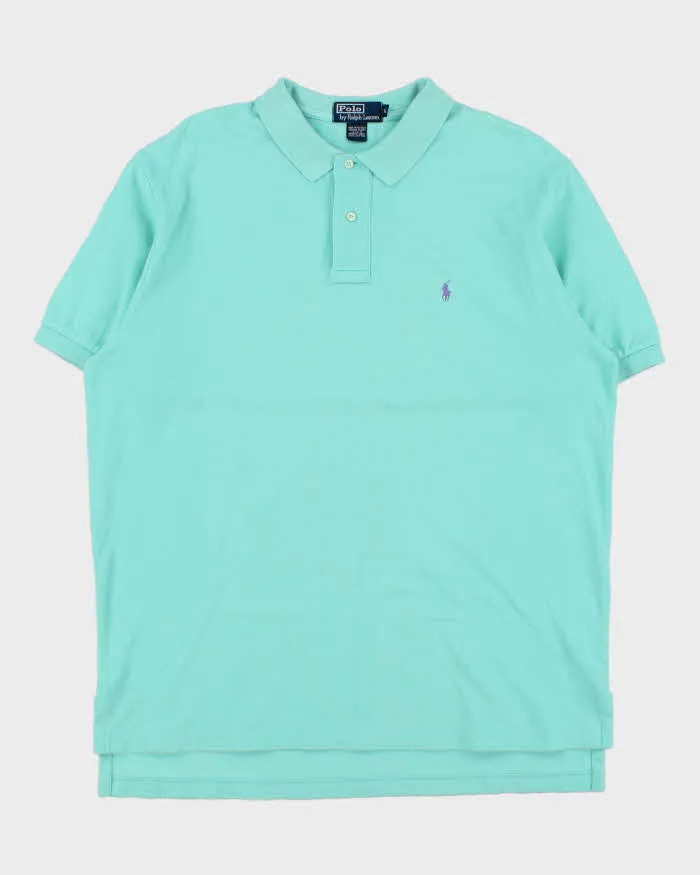 Vintage Y2K 00s Polo Ralph Lauren Spearmint Short Sleeve Polo Shirt - XL sold by Rokit