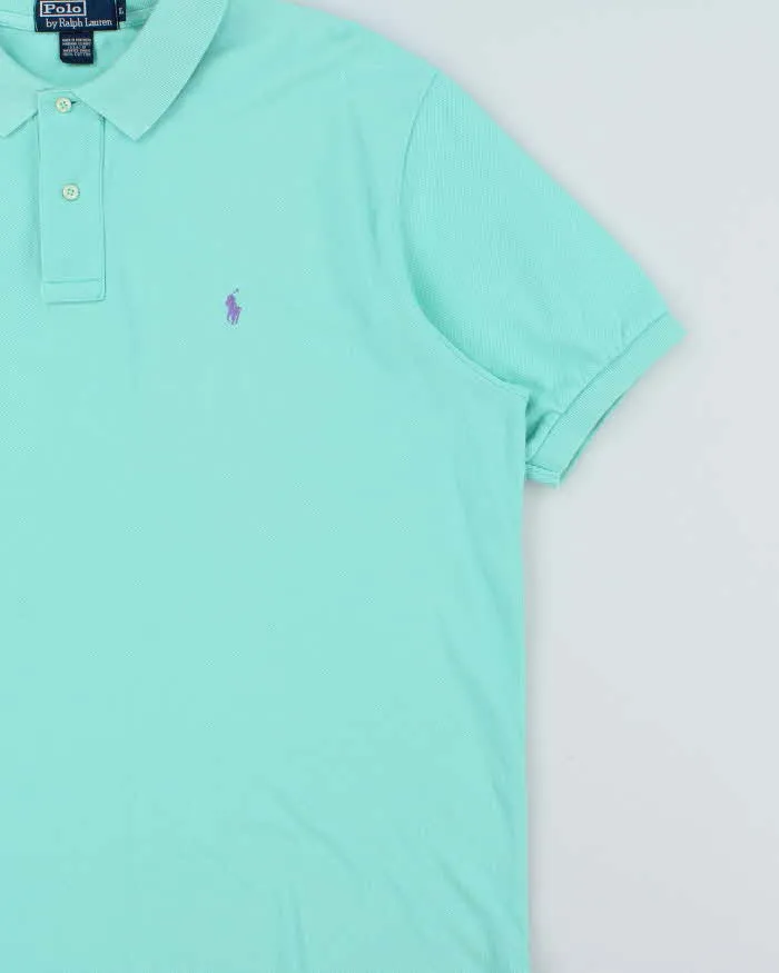 Vintage Y2K 00s Polo Ralph Lauren Spearmint Short Sleeve Polo Shirt - XL sold by Rokit product image thumbnail 3
