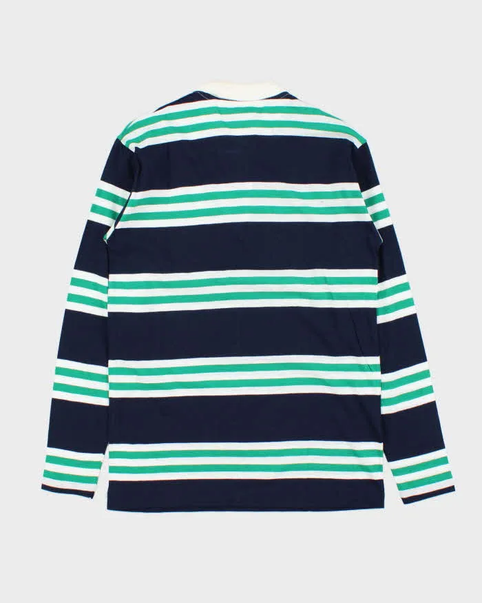DSWT Vintage 1980s Benetton Striped Tennis Long Sleeve Polo Shirt - M sold by Rokit product image thumbnail 2