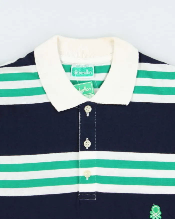 DSWT Vintage 1980s Benetton Striped Tennis Long Sleeve Polo Shirt - M sold by Rokit product image thumbnail 5