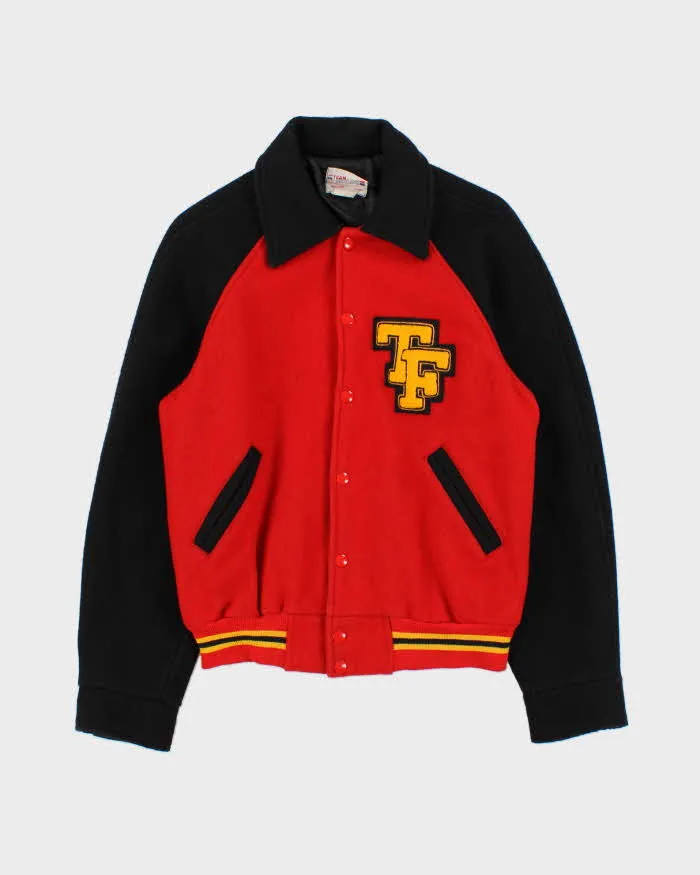 Vintage 1970s Team Skyline Wool Varsity Bomber Jacket - XS sold by Rokit