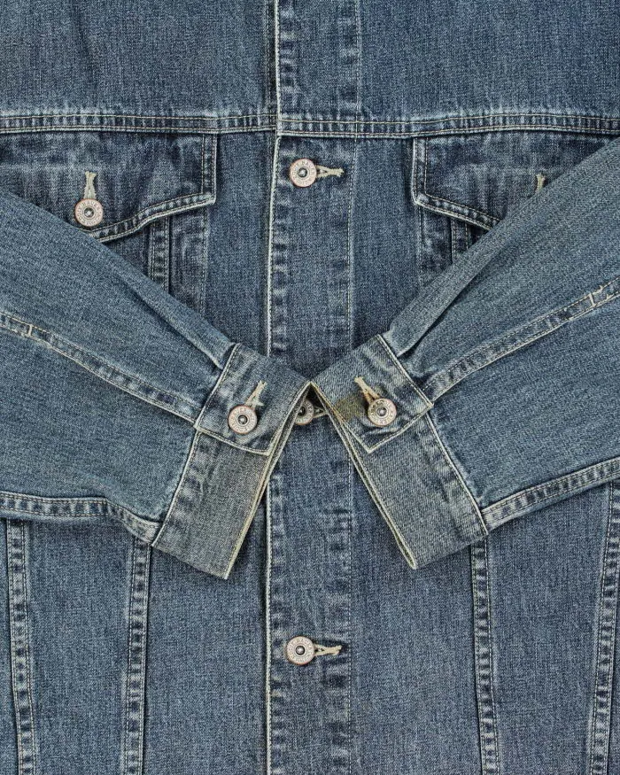 Vintage 1990s Eddie Bauer Medium Wash Denim Trucker Jacket - XL sold by Rokit product image thumbnail 5