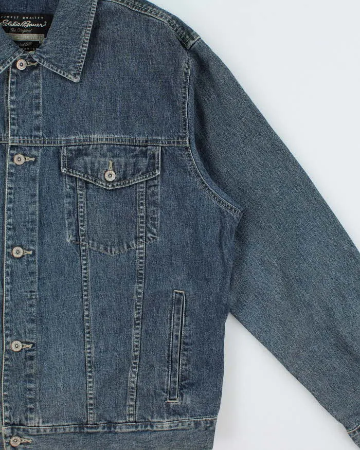 Vintage 1990s Eddie Bauer Medium Wash Denim Trucker Jacket - XL sold by Rokit product image thumbnail 3
