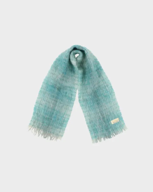 Vintage 1970s Eaton's Scottish Mohair & Wool Blend Fringed Scarf made by Rokit