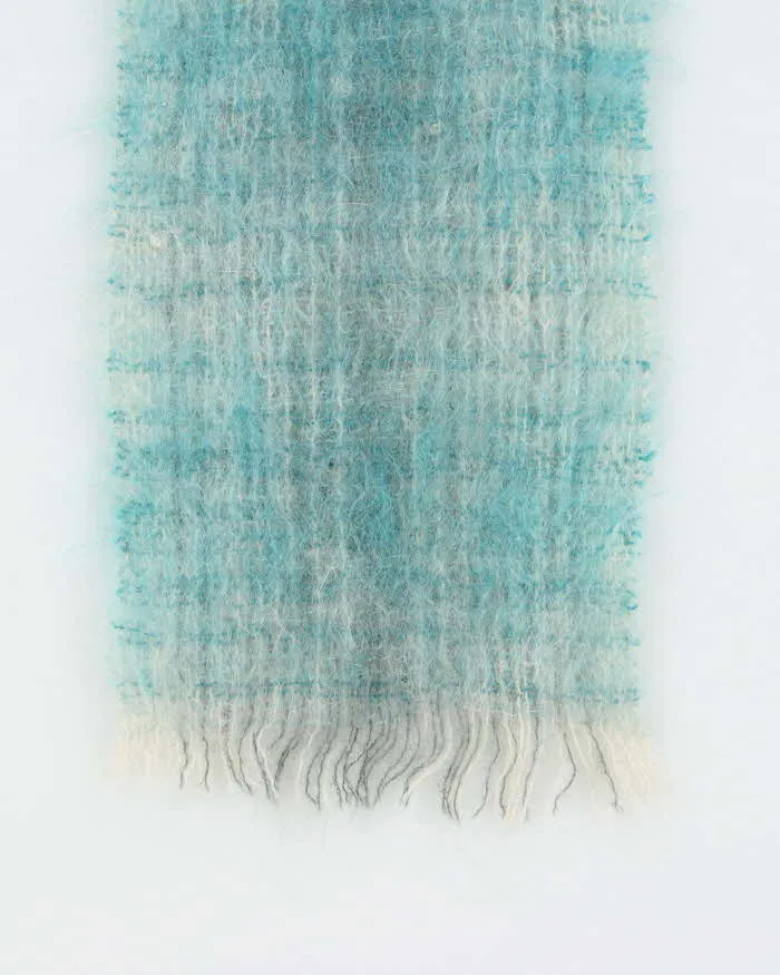 Vintage 1970s Eaton's Scottish Mohair & Wool Blend Fringed Scarf sold by Rokit product image thumbnail 4