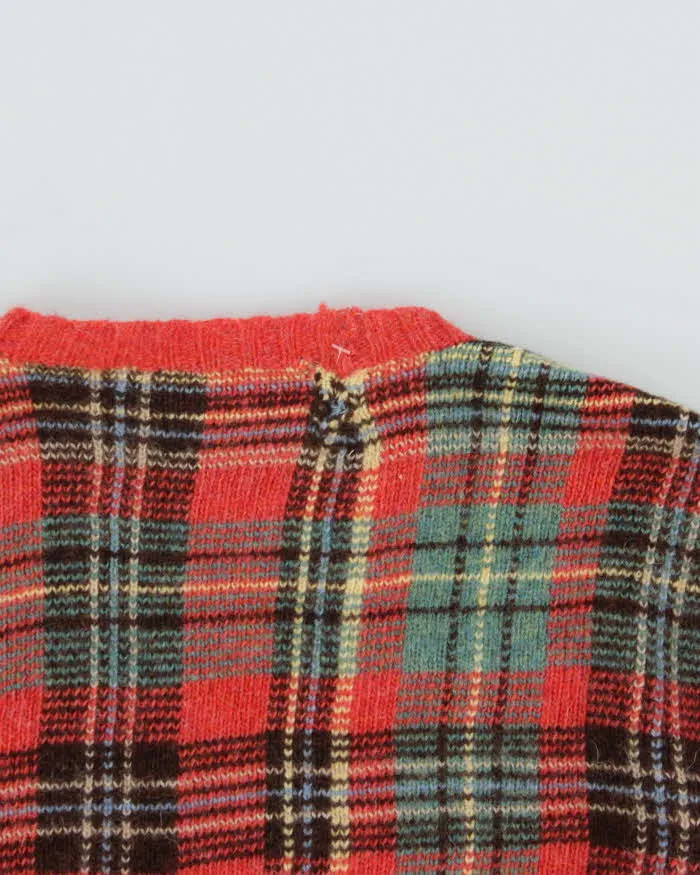 Vintage Y2K 00s Polo Ralph Lauren Tartan Wool & Camel Hair Crewneck Knit Jumper - L sold by Rokit product image thumbnail 5