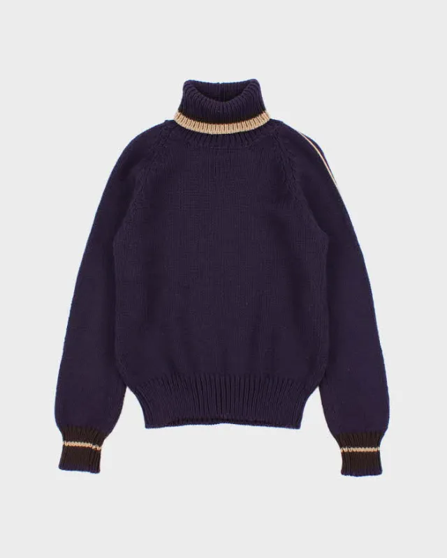 Vintage AW2001 Prada Sport Women's Chunky Wool Ribbed Roll Neck Knit Jumper - M made by Prada