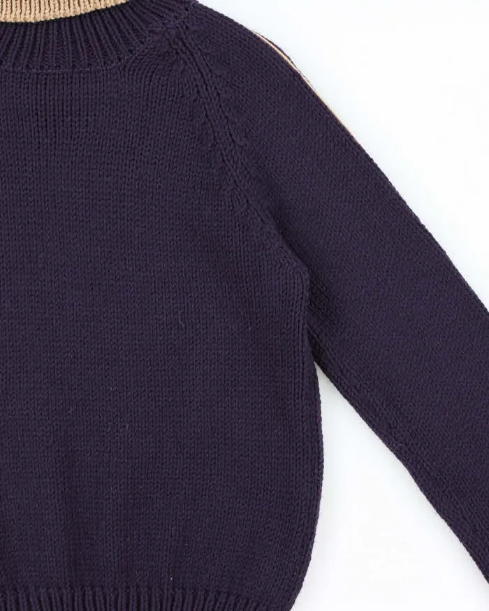 Vintage AW2001 Prada Sport Women's Chunky Wool Ribbed Roll Neck Knit Jumper - M sold by Rokit product image thumbnail 3