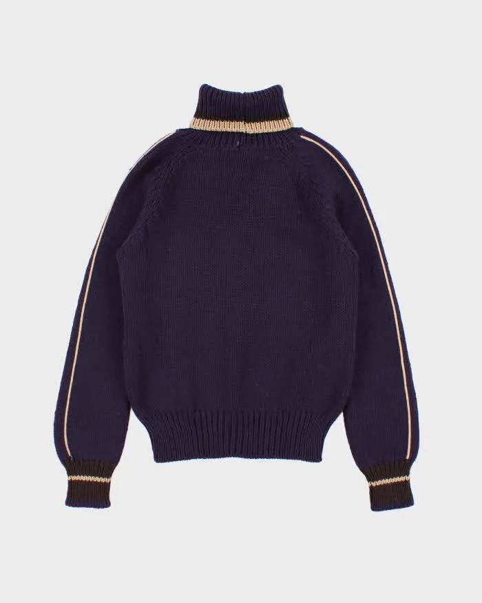 Vintage AW2001 Prada Sport Women's Chunky Wool Ribbed Roll Neck Knit Jumper - M sold by Rokit product image thumbnail 2