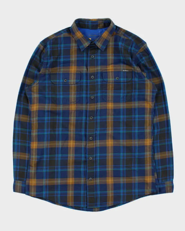 Vintage Eddie Bauer Plaid Classic Fit Long Sleeve Flannel Shirt - L sold by Rokit
