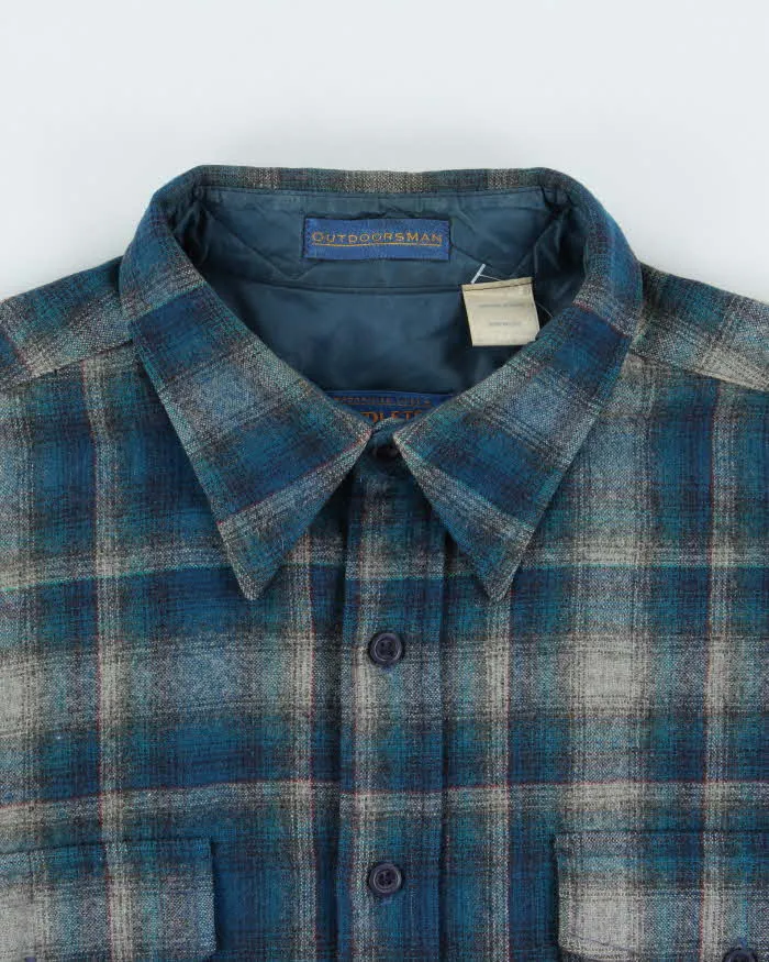 Vintage 00s Pendleton Outdoorsman Made In USA Wool Plaid Flannel Shirt - L sold by Rokit product image thumbnail 5