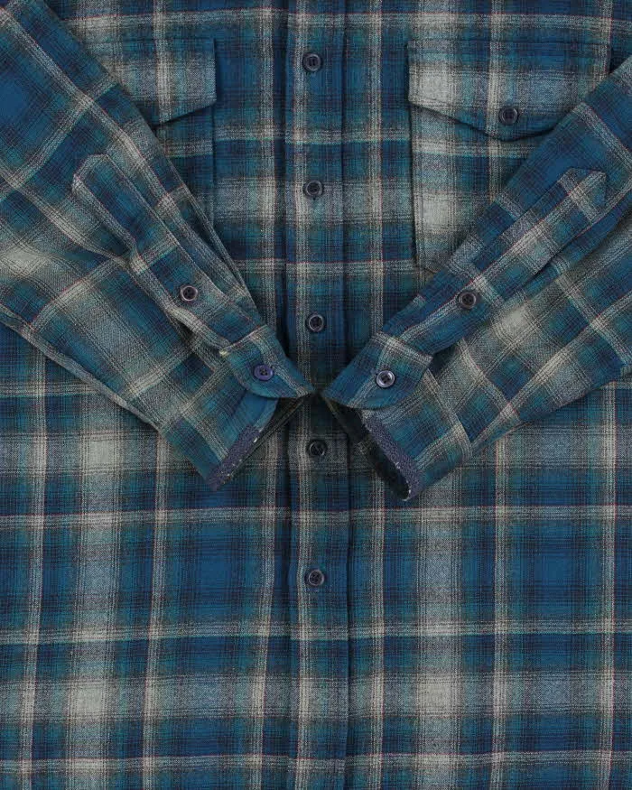 Vintage 00s Pendleton Outdoorsman Made In USA Wool Plaid Flannel Shirt - L sold by Rokit product image thumbnail 4