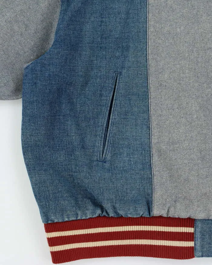 Vintage Y2K 00s Double Name Japan World Series Denim Varsity Baseball Jacket - XL sold by Rokit product image thumbnail 4