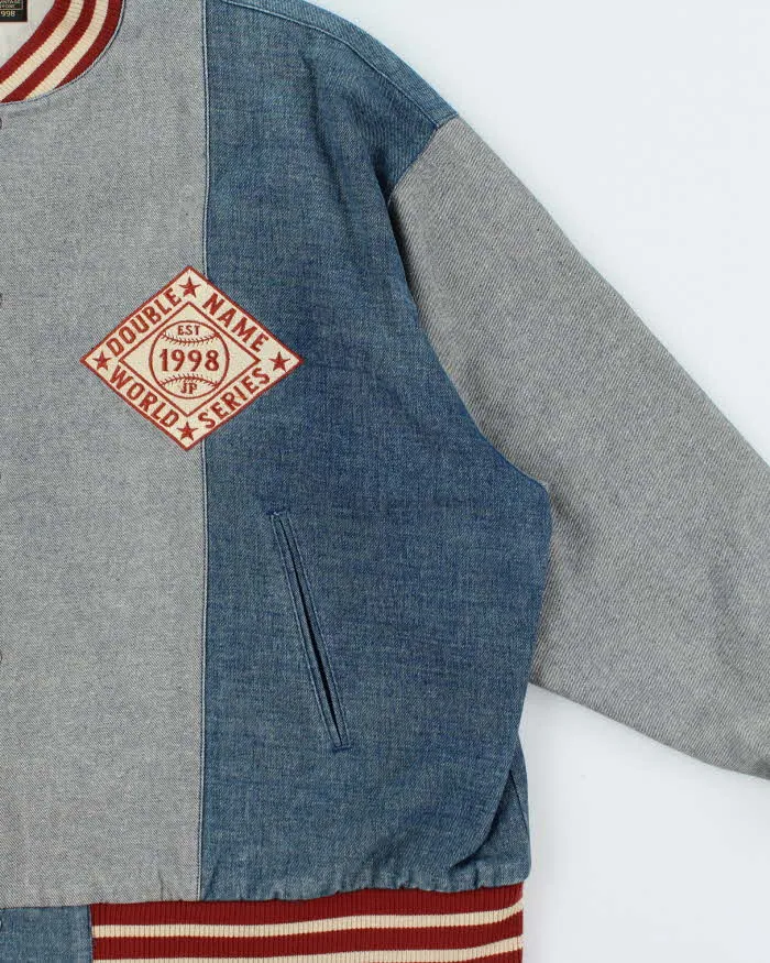 Vintage Y2K 00s Double Name Japan World Series Denim Varsity Baseball Jacket - XL sold by Rokit product image thumbnail 3