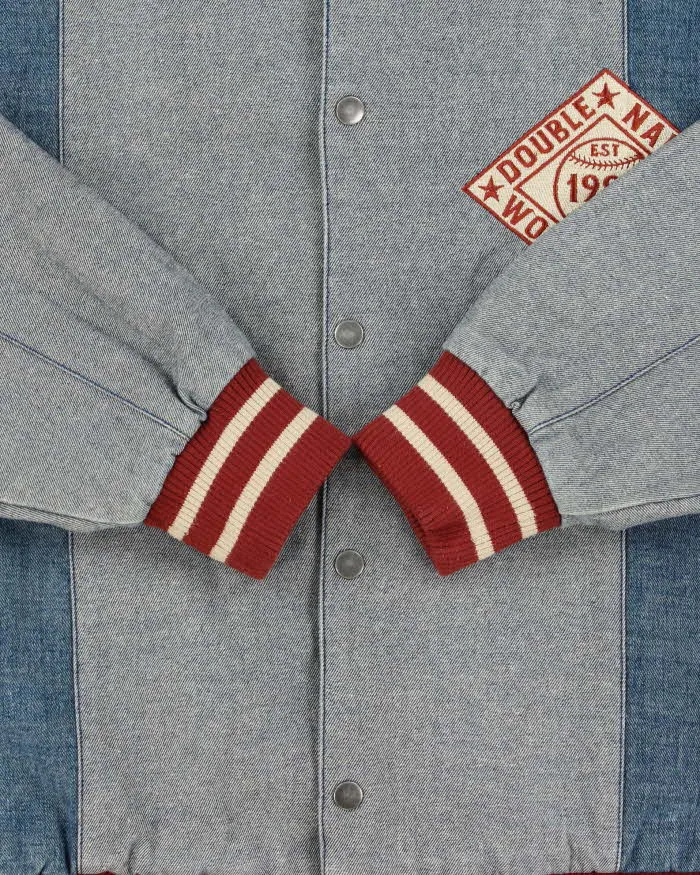Vintage Y2K 00s Double Name Japan World Series Denim Varsity Baseball Jacket - XL sold by Rokit product image thumbnail 5