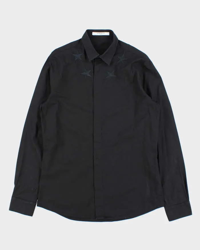 Vintage Givenchy Embroidered Star Contemporary Fit Long Sleeve Shirt - M sold by Rokit